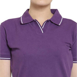Camisetas Cortas de Golf y Tenis para Mujer, Estilo Vintage, con Cuello, 100% Algodón Transpirable, Venta al Por Mayor - Product Image 6