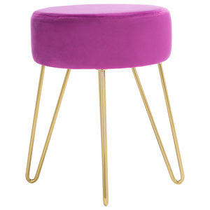 Modern Iron Frame Fabric Upholstered Seat <b>Stool</b> Soft <b>Cushioned</b> Ottoman Foot Rest <b>Stool</b> for Living Room Bedroom Dressing Room - Product Image 3