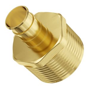 25 raccordi per tubi in ottone da 1/2 pollice, tipo a morsetto, filettatura esterna 1/2 NPT per tubi dell'aria e idraulici, connettore durevole e sicuro - Product Image 2