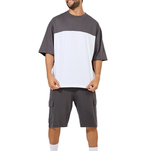 Ensemble de vêtements de sport pour hommes avec logo personnalisé, t-shirt et short d'été, de haute qualité, décontracté, vente en gros, ensemble de sport d'été pour hommes, séchage rapide - Product Image 4