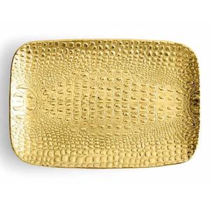 ถาดเสิร์ฟทองเหลืองถาดตกแต่งทองเหลืองถาดโลหะสำหรับงานแต่งงานครบรอบปาร์ตี้เครื่องประดับกลางโต๊ะ - Product Image 1