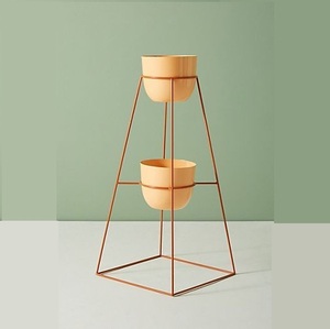 Support de fleurs en métal durable, minimaliste et écologique, porte-plantes d'intérieur, support de pot de fleurs, design circulaire, revêtement en poudre, décoration intérieure - Product Image 5