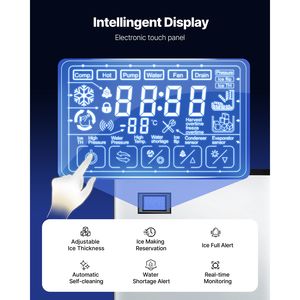 Attrezzatura per Cucine Commerciali: Macchina per Ghiaccio Industriale in Acciaio Inox da 22 Pollici, 500 Libbre/24 Ore, Autopulente, Produzione Programmata - Product Image 5