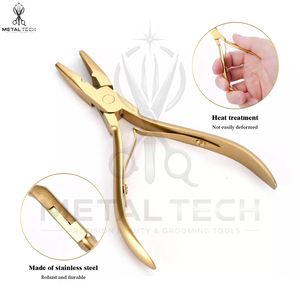 Pinzas para Extensiones de Cabello Ligeras de Color Dorado, Cómodas para Sesiones de Peinado Prolongadas, Pinzas Multiusos Ajustables para Extensiones de Cabello - Product Image 5