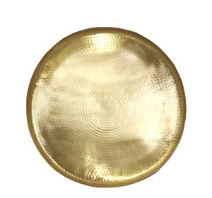 Premium Vantage Modern Luxury Nuevo diseño Bandeja redonda martillada de latón decorativa Estilo moderno Royal Look Bandeja de barra martillada redonda - Product Image 1