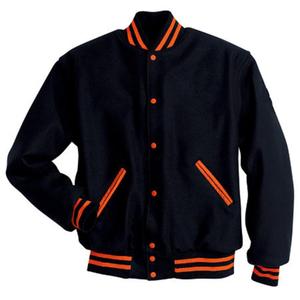 Custom Letterman Bomber Jacket for <b>Men</b> Women Embroidered College Baseball Jacket Stand Collar Leather Sleeves Waterproof Front - Product Image 3