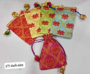 Organza Gota Patti Potli Indian Wedding Favor Gift <b>Bags</b> Dry Fruit Candy Packing Festive Diwali Christmas <b>Easter</b> Ramadan - Product Image 3