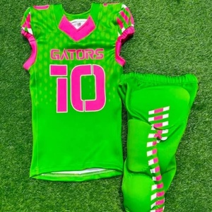 Maillots de football américain personnalisés, chemises rétro imprimées, vestes, shorts, vêtements de sport complets, vintage, 100% polyester respirant - Product Image 4
