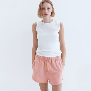 สินค้ามาใหม่ กางเกงขาสั้นผู้หญิง ผ้าฝ้ายฟลีซ 100% สไตล์ฮิปฮอป ปักลาย พิมพ์ลาย ราคาขายส่ง BY Heaven Forces - Product Image 1