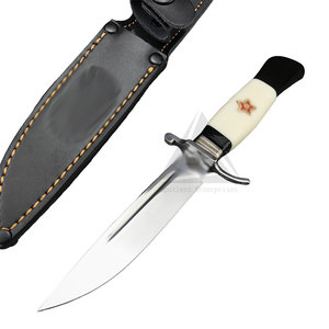Vente en gros de couteaux Bowie multi-usages en acier inoxydable de haute qualité avec manche en bois, fabrication sur mesure, OEM - Product Image 1