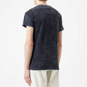 T-shirt décontracté pour homme, coupe ample, effet vintage, en tissu épais, doux et confortable, lavage à l'acide - Product Image 2