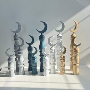 Juego de soportes artesanales de luna creciente blanca. Decoración Premium para el Hogar con Acabado Artesanal de Alta Calidad para Decoración de Ramadán y Eid - Product Image 6