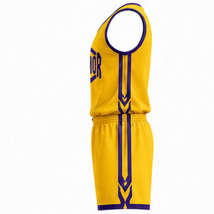 Uniforme de basketball léger avec tissu à circulation d'air avancée, logos d'équipe personnalisés et impression résistante à la décoloration - Product Image 5