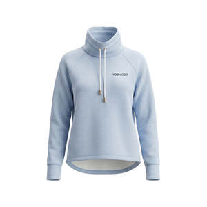 Sweat-shirt personnalisé pour femme à col drapé et ourlet asymétrique - Product Image 3