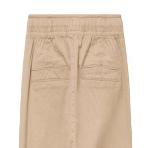 Pantalon chino en coton pour garçons, coupe droite décontractée, style vintage délavé, taille élastique ajustable avec cordon de serrage, extensible, pour l'école, OEM - Product Image 3