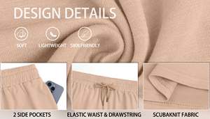 Custom Women's Shorts 2 in 1 Running Sports Shorts Quick Dry Drawstring Athletic Workout Shorts For Women With Liner Pockets - Product Image 6