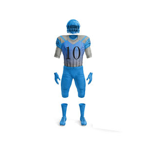 Uniforme de football américain imprimé 100 % polyester, style unique et personnalisable, anti-humidité, grande taille, manches courtes pour l'été - Product Image 1