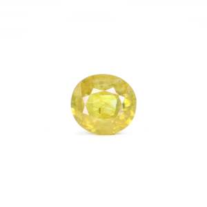 3 Carat Oval Cut Yellow Sapphire Loose Gemstone for Fine Jewelry - Product Image 1