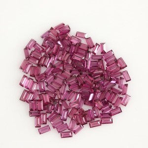 Cuentas de granate rojo natural facetadas con corte baguette, sueltas, calibradas de 3x6mm para fabricación de joyas, venta al por mayor a granel. - Product Image 5