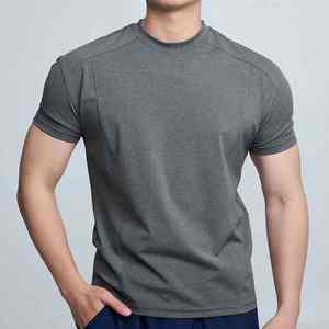 Camisetas Casuales de Algodón para Hombre, 180 GSM, Teñido Liso, Secado Rápido, Color Sólido, Textura Transpirable y Forma Duradera, Venta al Por Mayor - Product Image 2