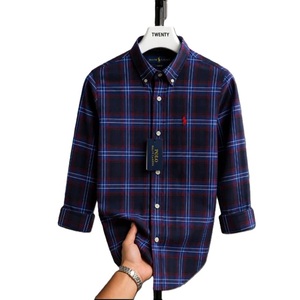 Casual <b>Shirt</b> Short <b>Sleeve</b> Button Checkered Pattern Adult Wear Knitted Fabric 100% Cotton Eco-Friendly Anti-Wrinkle Export BD - Product Image 4