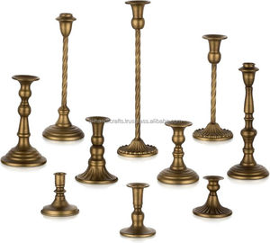Export <b>Bulk</b> Deal Antique Style Metal <b>Candle</b> Stands Tall Tabletop Centerpiece for Boutique Decor Shops & Importers Factory Price - Product Image 5