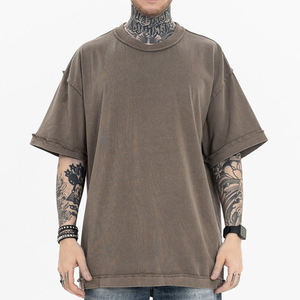 เสื้อยืดคอกลมแขนสั้นสีดำสำหรับผู้ชาย ผ้าฝ้าย 100% ทรงหลวม สไตล์วินเทจ ผ้าเจอร์ซีย์ถัก ลายพิมพ์ซิลค์สกรีนแบบกำหนดเอง - Product Image 2