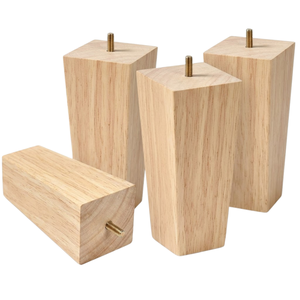 Patas de Soporte Modernas para Muebles de Madera Dura, Patas de Madera Resistentes para Sofás, Decoración de Hogar, Oficina y Apartamentos de Lujo - Product Image 1