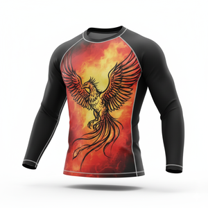 Wholesale <b>Customized</b> Logo Rash Guard <b>Compression</b> <b>Shirt</b> Long Short Sleeve UV Protective Sublimation Printing for Men Rash Guard - Product Image 4