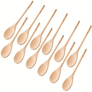 Cuillères à thé en bois à long manche, design minimaliste, légères, ustensiles de fête pour remuer et mélanger - Product Image 1
