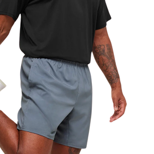 Pantalones Cortos Deportivos Híbridos para Hombre, Diseño Gráfico, 7 Pulgadas, Corte Ajustado, Ligeros, para Entrenamiento, Gimnasio, Color Azul Hierro - Product Image 4