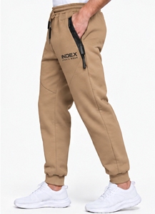 Index <b>Men's</b> <b>Khaki</b> Sweatpants Elastic Waist Drawstring Casual Jogger Pants Side Pockets Breathable Midweight Autumn Wear - Product Image 4
