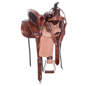 Silla de Montar Occidental de Cuero para Caballos, Cómoda, con Logotipo Personalizado, Sillas de Montar de Primera Calidad, Silla de Montar para Carreras - Product Image 3
