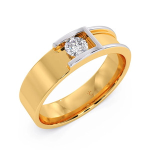 แหวนทองประดับเพชรแบบทูโทน - Product Image 2
