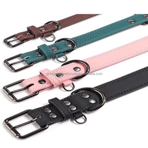 Collar de perro de cuero ajustable clásico hecho a mano de alta calidad, collar de perro resistente para mascotas de Fabricante Mayorista - Product Image 1