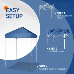Gazebo e Pergola Pieghevole Blu 5FT X 5FT - Product Image 4