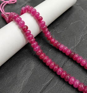 สร้อยคอและกำไลข้อมือประดับด้วยลูกปัดพลอยทัวร์มาลีนสีชมพูทรงรอนเดลล์แบบใหม่ ขายส่งอุปกรณ์ทำเครื่องประดับ DIY - Product Image 1