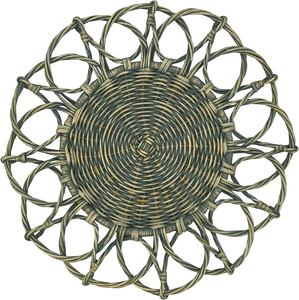 Meilleures ventes : Assiettes de présentation et sets de table décoratifs en rotin antique pour table à manger, style bohème - Product Image 1