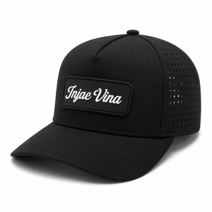 Gorra de Béisbol Personalizada al por Mayor con Logotipo de Goma, Perforada con Láser, Impermeable, de Perfil Alto, de 5 Paneles, Estructurada y Precurvada - Product Image 3