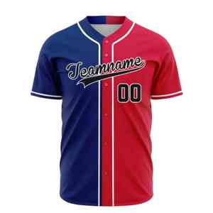 Camisetas de Béisbol Unisex con Estampado Digital Personalizadas, Transpirables, 100% Poliéster, de Secado Rápido, Manga Corta, Cuello en V, para Todas las Temporadas - Product Image 4