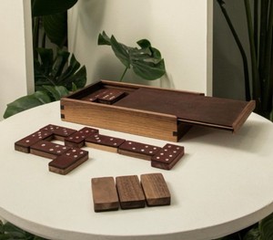 Walnut <b>Wood</b> <b>Pieces</b> Game Tiles Matching Blocks Tabletop Strategy Games Family Competition Party Fun Indoor - Product Image 2