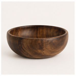 Tazón para Servir de Madera de Mango Natural Hecho a Mano, Tazón Redondo Ecológico para Ensaladas y Frutas, Utensilios de Cocina de Madera para el Hogar, Mejor Precio - Product Image 5