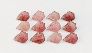 Piedra Preciosa de Cuarzo Fresa AAA, Forma de Escudo Rojo, Facetada, Suelta, 17*14 mm, 100% NATURAL, para Joyería - Product Image 3