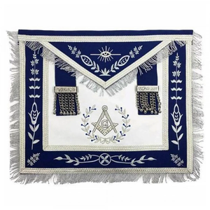 Delantal Masónico Personalizado con Diseño de Escuadra y Compás, Emblema Bordado, Adornos Decorativos y Acabado Premium - Product Image 1