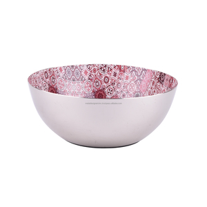 Juego de 3 cuencos redondos de aluminio texturizados y Meena Art Work Fruits Basket, vajilla de Metal multiusos para almacenamiento de cocina - Product Image 4