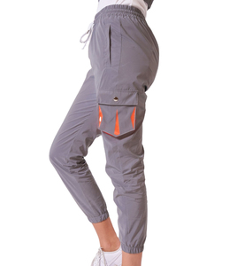 Windbreaker Tracksuit Custom Color Block Nylon Polyester Outfits Jogger Set Women Clothing <b>Zip</b> <b>Up</b> <b>Crop</b> Top Nylon Outdoor Suit - Product Image 3