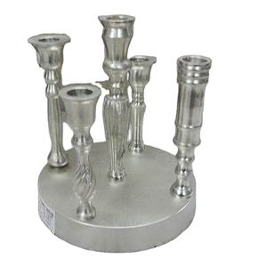 Cinco de aluminio fundido conjunto de soporte de la vela de alto pulido vela mejor venta antiguo de aluminio soporte de la vela - Product Image 1