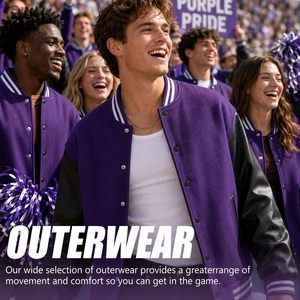 Varsity <b>Jacket</b> Men Custom Leather Letterman <b>Jacket</b> Embroidery <b>Rhinestone</b> Applique Baseball Style OEM ODM Factory Direct - Product Image 5