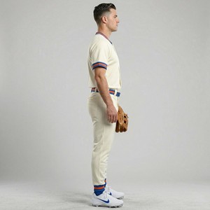 OEM Custom Blank Throwback Men's Baseball Uniform Softball Jersey Set <b>Retro</b> Pullover Sportswear Wholesale - Product Image 3