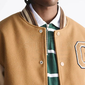 Chaqueta Letterman Casual de Invierno de Primera Calidad con Logotipo Frontal, 100% Algodón, Diseño Transpirable, Estilo Urbano - Product Image 5